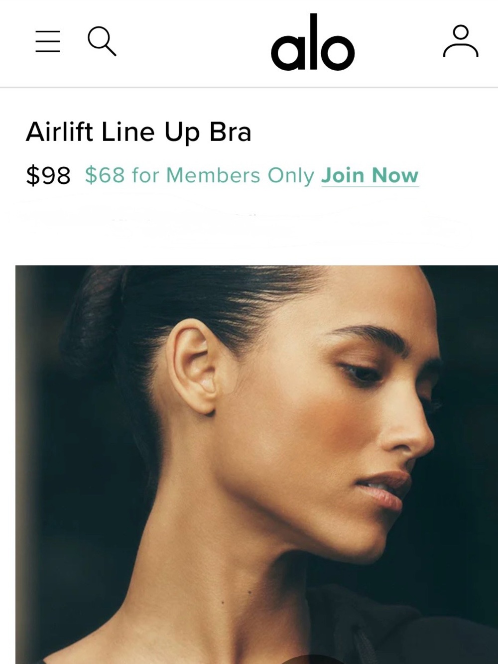 $98 ALO Yoga Airlift Lineup Bra in Black Size M - NWOT - Picture 6 of 6